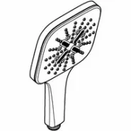 Ручной душ GROHE Rainshower SmartActive 130 Cube, 9,5 л/мин, 3 режима, хром (26582000)