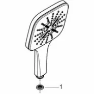Ручной душ GROHE Rainshower SmartActive 130 Cube, 9,5 л/мин, 3 режима, хром (26582000)