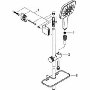 Душевой гарнитур GROHE Rainshower SmartActive 130 Cube с мыльницей, 3 режима струи, душевая штанга 600 мм, 9,5 л/мин, хром (26584000) Душевой гарнитур GROHE Rainshower SmartActive 130 Cube с мыльницей, 3 режима струи, душевая штанга 600 мм, 9,5 л/мин, хром (26584000)