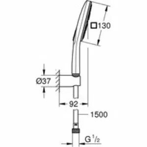 Душевой набор GROHE Rainshower SmartActive 130 Cube, 3 режима, 1500 мм, 9,5 л/мин, белая луна (26589LS0) Душевой набор GROHE Rainshower SmartActive 130 Cube, 3 режима, 1500 мм, 9,5 л/мин, белая луна (26589LS0)