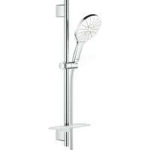 Душевой гарнитур GROHE Rainshower SmartActive 150 с мыльницей, 3 режима струи, душевая штанга 600 мм, 9,5 л/мин, белая луна (26592LS0) Душевой гарнитур GROHE Rainshower SmartActive 150 с мыльницей, 3 режима струи, душевая штанга 600 мм, 9,5 л/мин, белая луна (26592LS0)