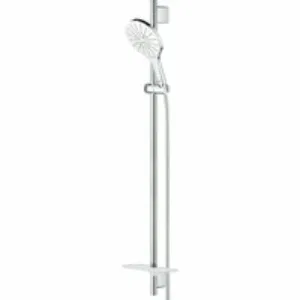 Душевой гарнитур GROHE Rainshower SmartActive 150 с мыльницей, 3 режима струи, душевая штанга 900 мм, 9,5 л/мин, белая луна (26594LS0) Душевой гарнитур GROHE Rainshower SmartActive 150 с мыльницей, 3 режима струи, душевая штанга 900 мм, 9,5 л/мин, белая луна (26594LS0)