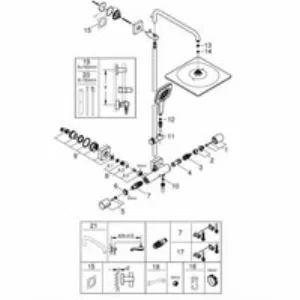 Душевая система GROHE Rainshower SmartActive 310 Cube с термостатом для душа, хром (26652000) Душевая система GROHE Rainshower SmartActive 310 Cube с термостатом для душа, хром (26652000)