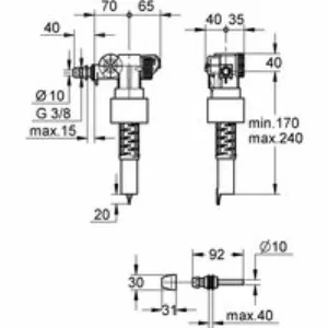 Наполнительный клапан смыва, GROHE, (37092000) Наполнительный клапан смыва, GROHE, (37092000)