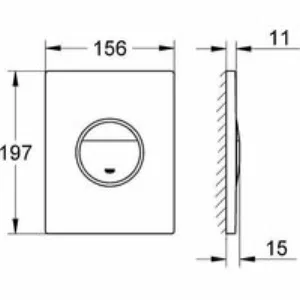 Панель смыва для унитаза GROHE Ondus, 3 режима, хром (38766000) Панель смыва для унитаза GROHE Ondus, 3 режима, хром (38766000)
