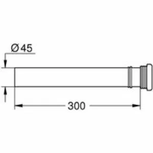 Удлинительный патрубок GROHE для смывного бачка, 300 мм (37105K00) Удлинительный патрубок GROHE для смывного бачка, 300 мм (37105K00)
