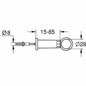 Зажимная скоба сливной трубы GROHE (37132000) Зажимная скоба сливной трубы GROHE (37132000)