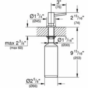 Дозатор жидкого мыла GROHE Cosmopolitan, темный графит матовый, (40535AL0) Дозатор жидкого мыла GROHE Cosmopolitan, темный графит матовый, (40535AL0)