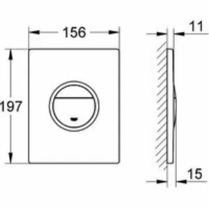 Панель смыва для унитаза GROHE Nova Cosmopolitan Light, с подсветкой, хром (38809000) Панель смыва для унитаза GROHE Nova Cosmopolitan Light, с подсветкой, хром (38809000)