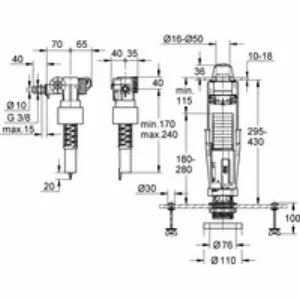 Набор переоснащения GROHE для установленных смывных бачков, Eco-комплект (37498PI0) Набор переоснащения GROHE для установленных смывных бачков, Eco-комплект (37498PI0)