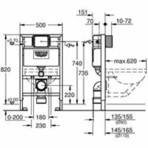 Система инсталляции для унитаза, GROHE Rapid SL (38526000) Система инсталляции для унитаза, GROHE Rapid SL (38526000)