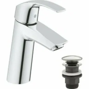 Смеситель для раковины GROHE Eurosmart с нажимным донным клапаном, M-Size, хром (23923002) Смеситель для раковины GROHE Eurosmart с нажимным донным клапаном, M-Size, хром (23923002)
