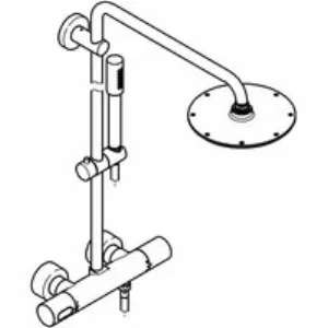 Душевая система GROHE Rainshower System 210 с термостатом для душа, хром (27032001) Душевая система GROHE Rainshower System 210 с термостатом для душа, хром (27032001)