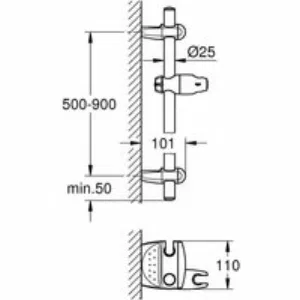 Душевая штанга GROHE Movario 900 мм, хром (28398000) Душевая штанга GROHE Movario 900 мм, хром (28398000)