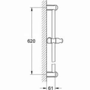 Душевая штанга GROHE Tempesta Classic 600 мм, хром (27523000) Душевая штанга GROHE Tempesta Classic 600 мм, хром (27523000)