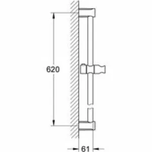Душевая штанга GROHE Tempesta Cosmopolitan 600 мм, хром (27521000) Душевая штанга GROHE Tempesta Cosmopolitan 600 мм, хром (27521000)