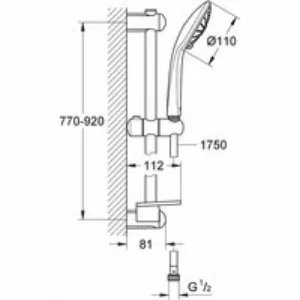 Душевой гарнитур GROHE Euphoria 110 Massage с мыльницей, 3 режима струи, душевая штанга 900 мм, 16.6 л/мин, хром (27226001) Душевой гарнитур GROHE Euphoria 110 Massage с мыльницей, 3 режима струи, душевая штанга 900 мм, 16.6 л/мин, хром (27226001)
