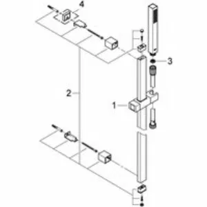 Душевой гарнитур GROHE Euphoria Cube Stick, 1 режим струи, душевая штанга 900 мм, 15 л/мин, хром (27700000) Душевой гарнитур GROHE Euphoria Cube Stick, 1 режим струи, душевая штанга 900 мм, 15 л/мин, хром (27700000)