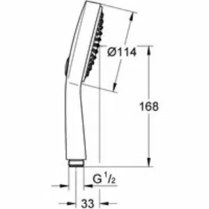 Ручной душ GROHE Power & Soul Cosmopolitan 115, 2 режима, хром (27661000) Ручной душ GROHE Power & Soul Cosmopolitan 115, 2 режима, хром (27661000)