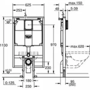 Система инсталляции для унитаза GROHE Rapid SL для узких ванных комнат (1,13 м) (38994000) Система инсталляции для унитаза GROHE Rapid SL для узких ванных комнат (1,13 м) (38994000)