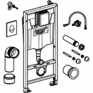 Комплект инсталляции для унитаза GROHE Rapid SL 3 в 1 с панелью смыва Skate Air, хром (38721001) Комплект инсталляции для унитаза GROHE Rapid SL 3 в 1 с панелью смыва Skate Air, хром (38721001)