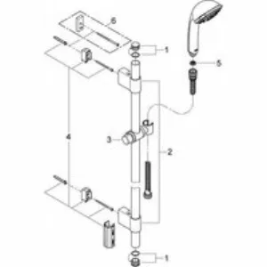 Душевой гарнитур GROHE Relexa Massage 100, 4 режима струи, душевая штанга 600 мм, 7.5 л/мин, хром (28945000) Душевой гарнитур GROHE Relexa Massage 100, 4 режима струи, душевая штанга 600 мм, 7.5 л/мин, хром (28945000)