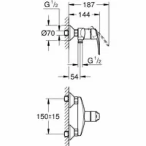 Смеситель для душа GROHE Start QuickFix, хром (32279001) Смеситель для душа GROHE Start QuickFix, хром (32279001)