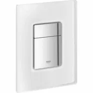 Панель смыва для унитаза GROHE Skate Cosmopolitan Glass, 3 режима, хром/да Винчи белый (38845MF0)