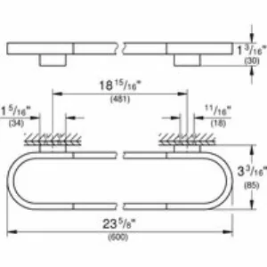 Держатель для полотенца/полочки GROHE Selection 600 мм, никель матовый (41056EN0) Держатель для полотенца/полочки GROHE Selection 600 мм, никель матовый (41056EN0)