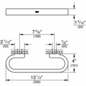 Ручка для ванной GROHE Selection 300 мм, никель глянец (41064BE0) Ручка для ванной GROHE Selection 300 мм, никель глянец (41064BE0)