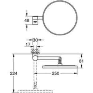 Косметическое зеркало GROHE Selection, суперсталь (41077DC0) Косметическое зеркало GROHE Selection, суперсталь (41077DC0)