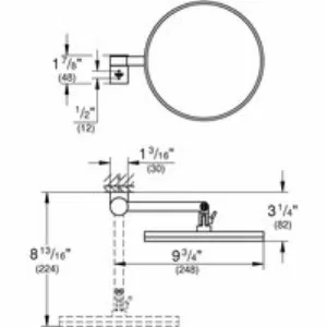 Косметическое зеркало GROHE Selection, никель матовый (41077EN0) Косметическое зеркало GROHE Selection, никель матовый (41077EN0)