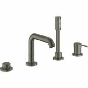 Смеситель для ванны GROHE Essence на 4 отверстия, на край ванны, темный графит матовый (19578AL1) Смеситель для ванны GROHE Essence на 4 отверстия, на край ванны, темный графит матовый (19578AL1)