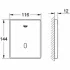 Панель смыва для писсуара GROHE Tectron Skate, 1 режим, хром (37321001) Панель смыва для писсуара GROHE Tectron Skate, 1 режим, хром (37321001)