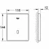 Панель смыва для писсуара GROHE Tectron Skate, 1 режим, нержавеющая сталь (37321SD1) Панель смыва для писсуара GROHE Tectron Skate, 1 режим, нержавеющая сталь (37321SD1)