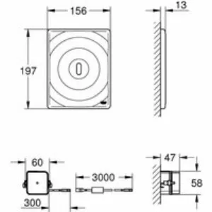 Панель смыва для унитаза GROHE Tectron Surf, 1 режим, хром (38699001) Панель смыва для унитаза GROHE Tectron Surf, 1 режим, хром (38699001)