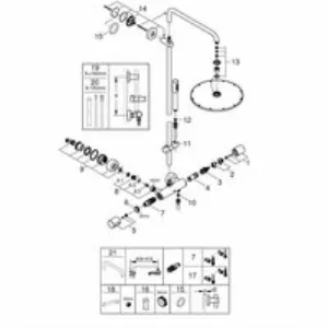 Душевая система GROHE Rainshower System 310 с термостатом для душа, хром (27966000) Душевая система GROHE Rainshower System 310 с термостатом для душа, хром (27966000)