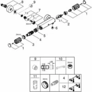 Термостат для душа GROHE Grohtherm 1000 Performance, хром (34776000) Термостат для душа GROHE Grohtherm 1000 Performance, хром (34776000)