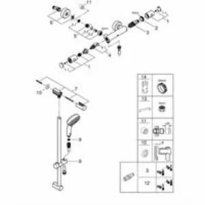 Термостат для душа GROHE Grohtherm 800 Cosmopolitan с душевым гарнитуром, хром (34769000) Термостат для душа GROHE Grohtherm 800 Cosmopolitan с душевым гарнитуром, хром (34769000)