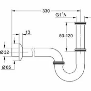 Сифон для раковины и биде GROHE 1 1/4″, хром (28961000) Сифон для раковины и биде GROHE 1 1/4″, хром (28961000)