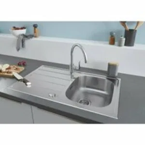 Мойка GROHE K200 45-S 86/50 1.0 с корзинчатым вентилем, нержавеющая сталь (31552SD1) Мойка GROHE K200 45-S 86/50 1.0 с корзинчатым вентилем, нержавеющая сталь (31552SD1)
