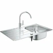 Мойка со смесителем GROHE K200 45-S 86/50 1.0, нержавеющая сталь (31562SD1)