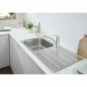 Мойка из нержавеющей стали с корзинчатым вентилем GROHE K500, 100/50 (31563SD1) Мойка из нержавеющей стали с корзинчатым вентилем GROHE K500, 100/50 (31563SD1)