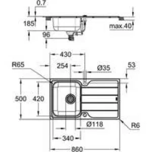 Мойка GROHE K500 45-S 86/50 1.0 оборачиваемая с корзинчатым вентилем, нержавеющая сталь (31571SD1) Мойка GROHE K500 45-S 86/50 1.0 оборачиваемая с корзинчатым вентилем, нержавеющая сталь (31571SD1)