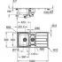 Мойка GROHE K500 с корзинчатым вентилем, нержавеющая сталь (31572SD1) Мойка GROHE K500 с корзинчатым вентилем, нержавеющая сталь (31572SD1)