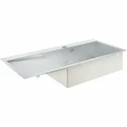 Мойка GROHE K1000 80-S 116/52 1.0 с корзинчатым вентилем, нержавеющая сталь (31582SD1)