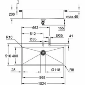 Мойка GROHE K800, нержавеющая сталь (31586SD1) Мойка GROHE K800, нержавеющая сталь (31586SD1)