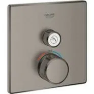 Внешняя часть термостата для душа GROHE Grohtherm SmartControl, темный графит матовый (29123AL0)