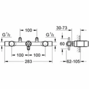 Встраиваемая часть двухвентильного смесителя для раковины GROHE на 3 отверстия (32706000) Встраиваемая часть двухвентильного смесителя для раковины GROHE на 3 отверстия (32706000)