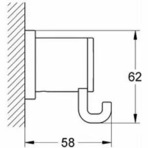 Крючок для халата GROHE Allure, хром (40284000) Крючок для халата GROHE Allure, хром (40284000)